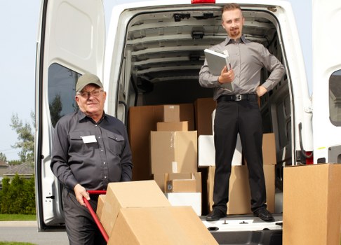 Commercial removals van supporting a Leamouth business move