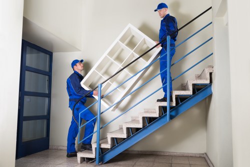 House moving team planning a residential move in Leamouth
