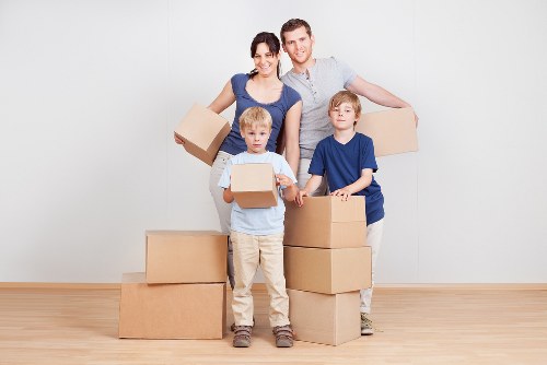 Recycling and waste separation during a Leamouth house clearance