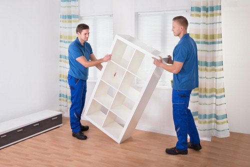 Furniture collection and careful loading for van transport